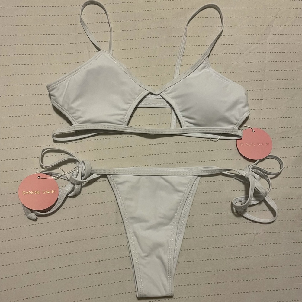 Sanori Swim | White Strappy Bikini Set